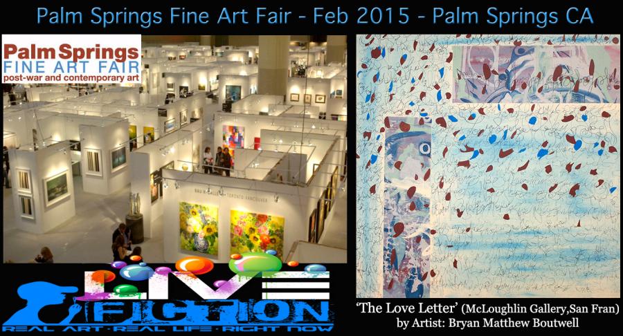 Palm Springs Fine Art Fair February 2015, Exhibits Bryan Boutwell's painting titled 'The Love Letter' Palm Springs Fine Art Fair February 2015, McLoughlin Gallery shows artist Bryan Boutwell's painting 'The Love Letter'