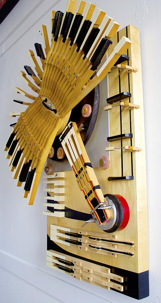 Piano Keys Sculpture #1 by artist Bryan Boutwell at the McLoughlin Art Gallery, San Francisco CA Piano Keys Sculpture #1 by artist Bryan Boutwell at the McLoughlin Art Gallery, San Francisco CA