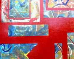 The Cigarette After Sex,Large scale original abstract painting by Bryan Matthew Boutwell, Live Fiction, San Francisco Art Galleries, NYC Art Galleries, Oakland Artists, Live Fiction.net, 